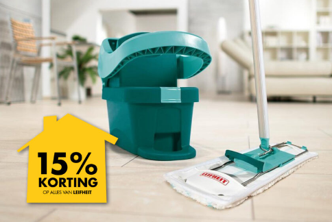 15% korting op alles van Leifheit